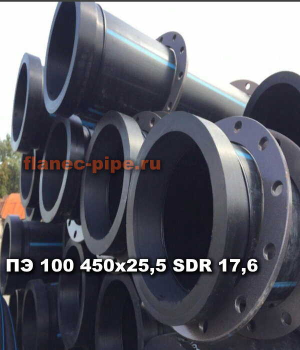 Труба ПЭ 100 450x25.5 мм SDR 17,6 в Санкт-Петербурге
