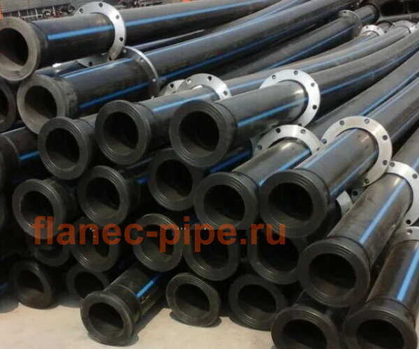 Труба ПЭ 100 63 мм с фланцами в Санкт-Петербурге